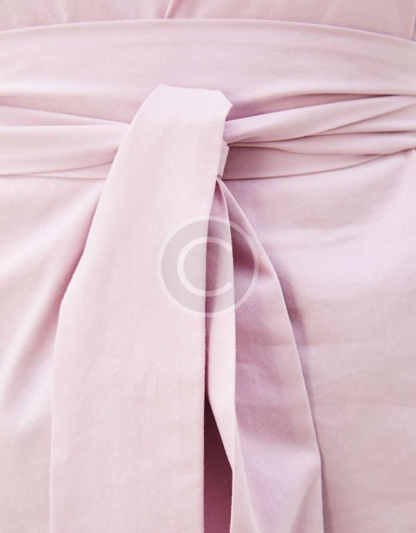 Shirt With Puffy Sleeves and Bow at the Waist - Image 5